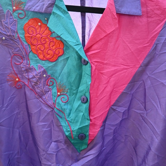 80s Vintage Bonnie Blair Women’s Sports Top / Windbreaker - Picture 2 of 9